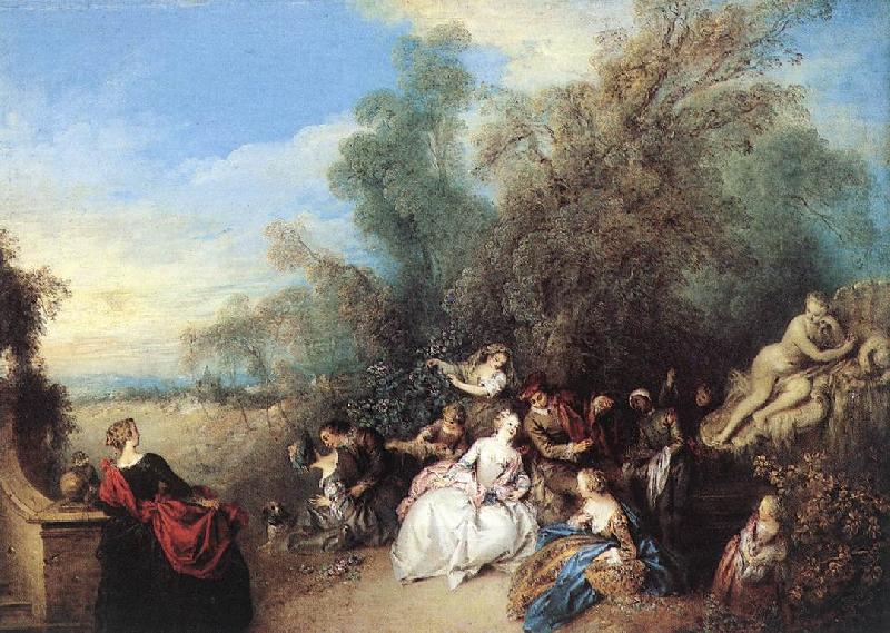 PATER, Jean Baptiste Joseph Relaxing in the Country sg oil painting picture